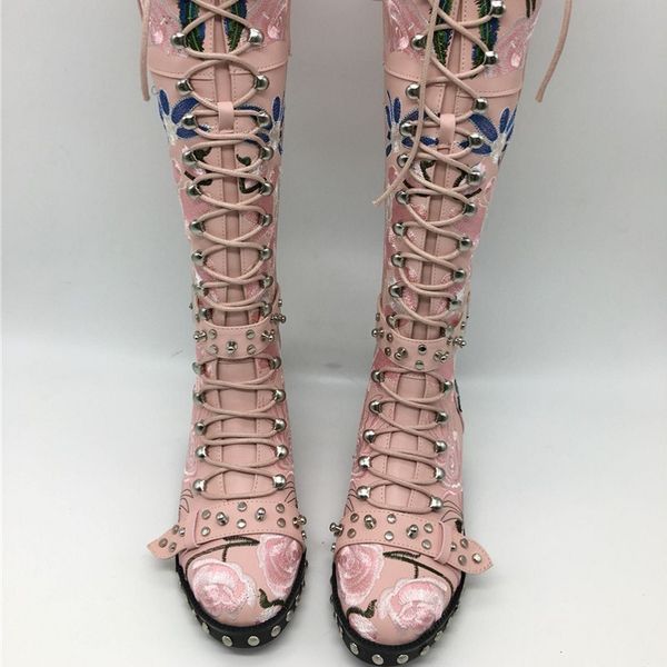 brand new round toe mixed colors metal rivet womens flat boots printed lace up buckle knight boots fashion female high, Black
brand new round toe mixed colors metal rivet womens flat boots printed lace up buckle knight boots fashion female high, Black