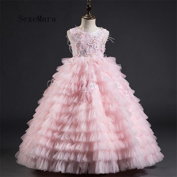 fabulous flower girl dress for wedding feathers lace appliques tiered girls pageant gowns sweep train glitz princess dress longo, Red;yellow
fabulous flower girl dress for wedding feathers lace appliques tiered girls pageant gowns sweep train glitz princess dress longo, Red;yellow