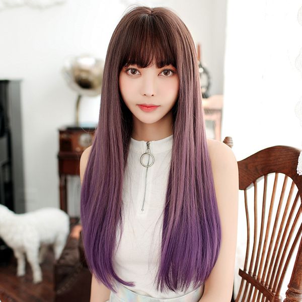 sexy моды для женщин парики волос natural long striaght gradient фиолетовый полный челка синтетический волос фронта шнурка парики, Black
sexy моды для женщин парики волос natural long striaght gradient фиолетовый полный челка синтетический волос фронта шнурка парики, Black