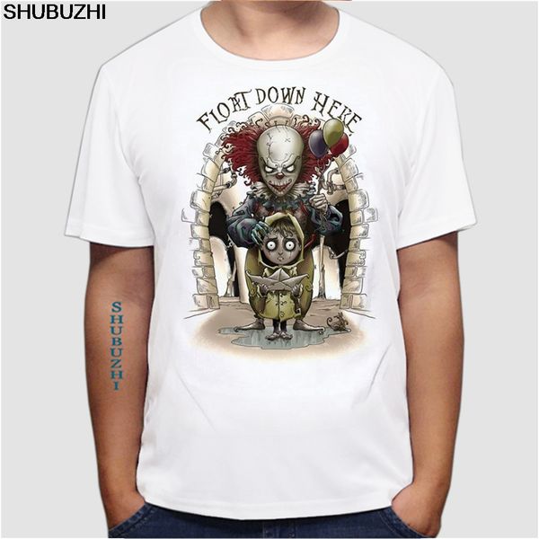 it movie t shirt men's stephen king printed clown tees fear halloween pennywise custom male t-shirt euro size
it movie t shirt men's stephen king printed clown tees fear halloween pennywise custom male t-shirt euro size