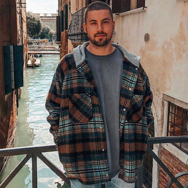 19fw represent flannel jacket plaid shirt hooded jackets blue brown street casual fashion coat men women outwear couple hfhljk069, Black;brown
19fw represent flannel jacket plaid shirt hooded jackets blue brown street casual fashion coat men women outwear couple hfhljk069, Black;brown