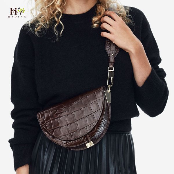 women crocodile semi-circular saddle bag pu leather shoulder bag female handbag designer crossbody luxury bolsas
women crocodile semi-circular saddle bag pu leather shoulder bag female handbag designer crossbody luxury bolsas