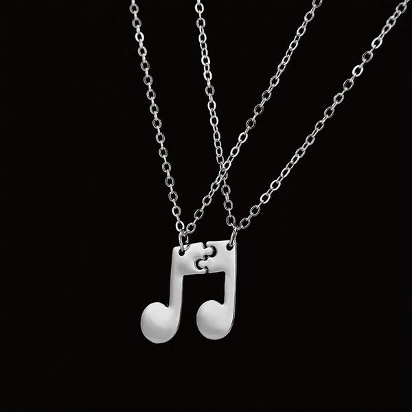 fashion combined pendants necklace vibrato symbol type metal charms pendants for men and women two pieces necklaces for lovers, Silver
fashion combined pendants necklace vibrato symbol type metal charms pendants for men and women two pieces necklaces for lovers, Silver