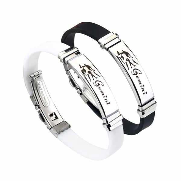 2020 liujun brand jewelry 2pcs/1set stainless steel 12 constellations bracelet charm 12 zodiac silicone couple bracelets women, Golden;silver 
2020 liujun brand jewelry 2pcs/1set stainless steel 12 constellations bracelet charm 12 zodiac silicone couple bracelets women, Golden;silver