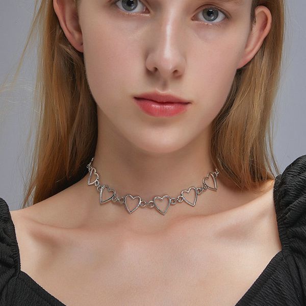 chokers hip hop heart choker necklace simple hollow statement chunky jewelry punk rapper chain egirl aesthetic gift, Golden;silver
chokers hip hop heart choker necklace simple hollow statement chunky jewelry punk rapper chain egirl aesthetic gift, Golden;silver