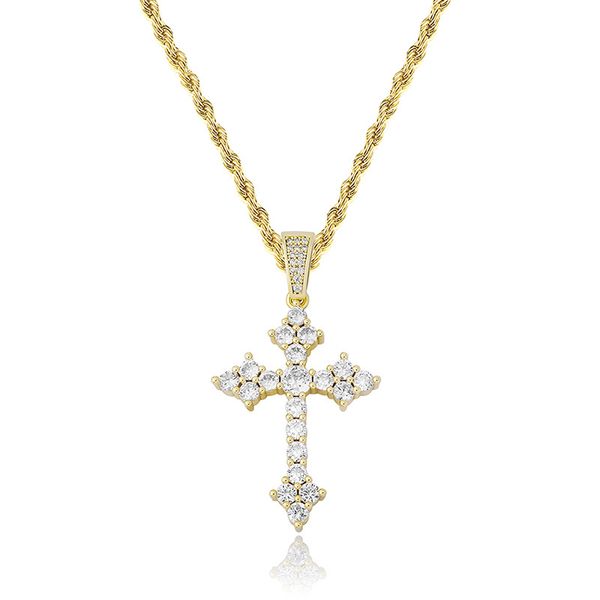 luxury bling zircon necklaces fashion men women 18k gold rhodium plated copper cross hip hop necklaces, Silver
luxury bling zircon necklaces fashion men women 18k gold rhodium plated copper cross hip hop necklaces, Silver