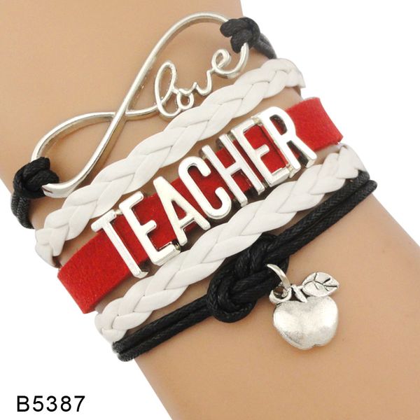 charm bracelets infinity love to teach gift for teachers kindergarten science special needs teacher assistant leather women, Golden;silver
charm bracelets infinity love to teach gift for teachers kindergarten science special needs teacher assistant leather women, Golden;silver
