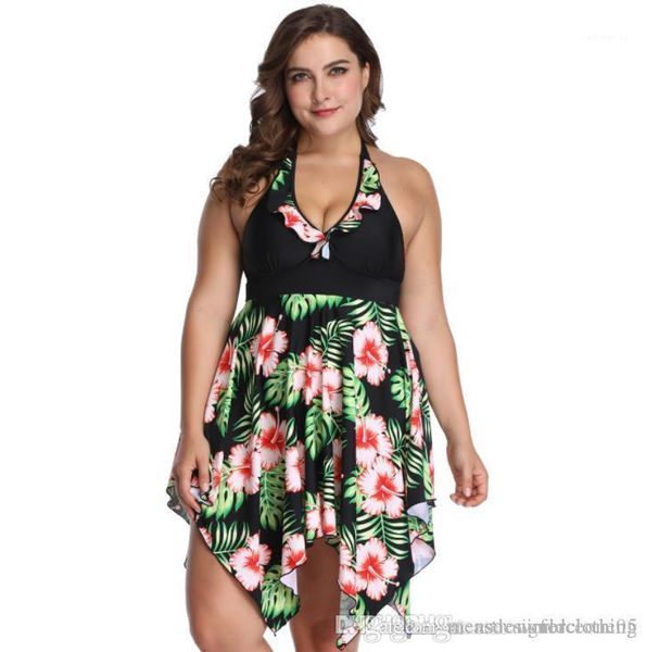 bikini flower tankinis beach big size deep v-neck halter bras dress bikini plus size women, White;black
bikini flower tankinis beach big size deep v-neck halter bras dress bikini plus size women, White;black