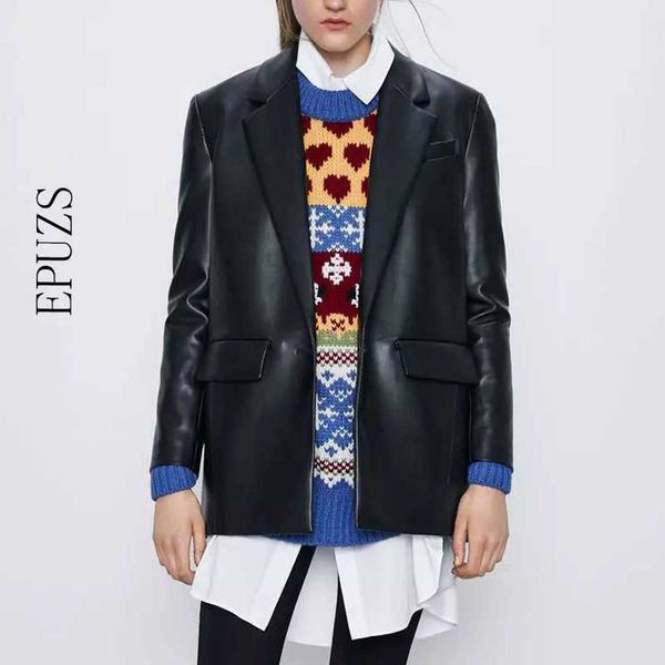 spring black pu leather blazer women elegant long sleeve office suit jacket casual single button blazers and jackets 2020, White;black
spring black pu leather blazer women elegant long sleeve office suit jacket casual single button blazers and jackets 2020, White;black