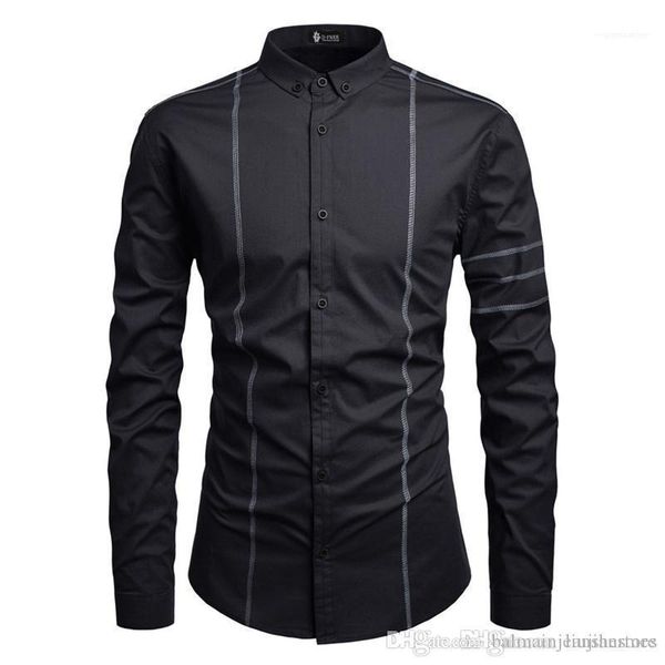 designer male long sleeve shirts mens turn down collar clothing spring mens panelled casual shirts fashion, White;black
designer male long sleeve shirts mens turn down collar clothing spring mens panelled casual shirts fashion, White;black