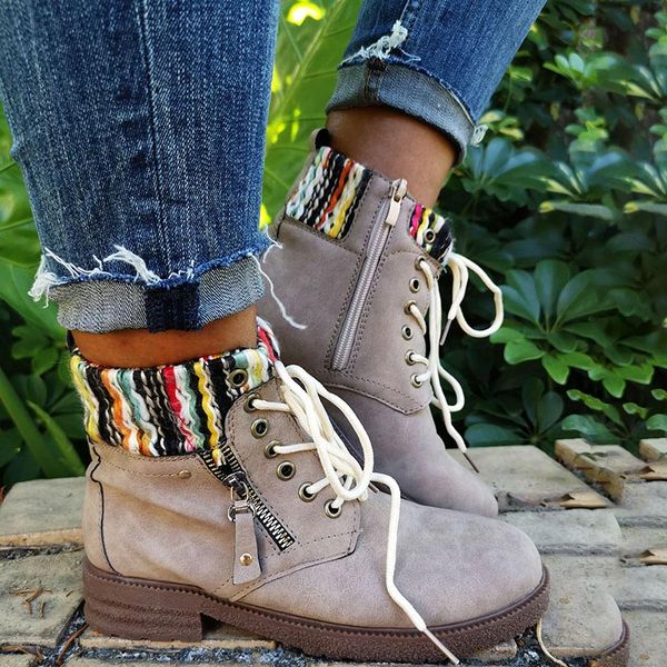 women boots ankle short suede lace up woman shoes autumn ladies zipper casual low heels sewing female fashion booties fashion winter boot, Black
women boots ankle short suede lace up woman shoes autumn ladies zipper casual low heels sewing female fashion booties fashion winter boot, Black