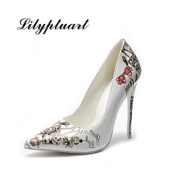 fashion women's white painted high heels wedding shallow mouth pointed stripes white high heel stiletto shoes women, Black
fashion women's white painted high heels wedding shallow mouth pointed stripes white high heel stiletto shoes women, Black