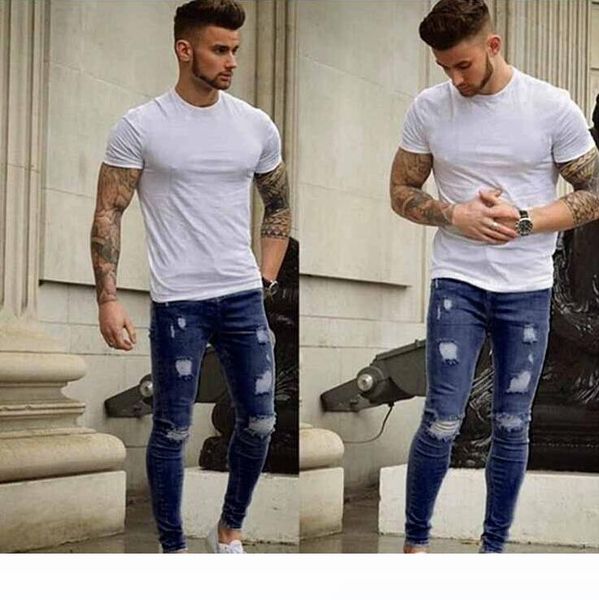 skinny jeans for men ripped holes jeans motorcycle biker denim pants men fashion hip hop mens jeans, Blue
skinny jeans for men ripped holes jeans motorcycle biker denim pants men fashion hip hop mens jeans, Blue