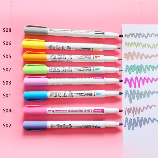 candy color double line painter colour marker pens set cute student journal pen glitter marker school stationery supplies, Black;red
candy color double line painter colour marker pens set cute student journal pen glitter marker school stationery supplies, Black;red