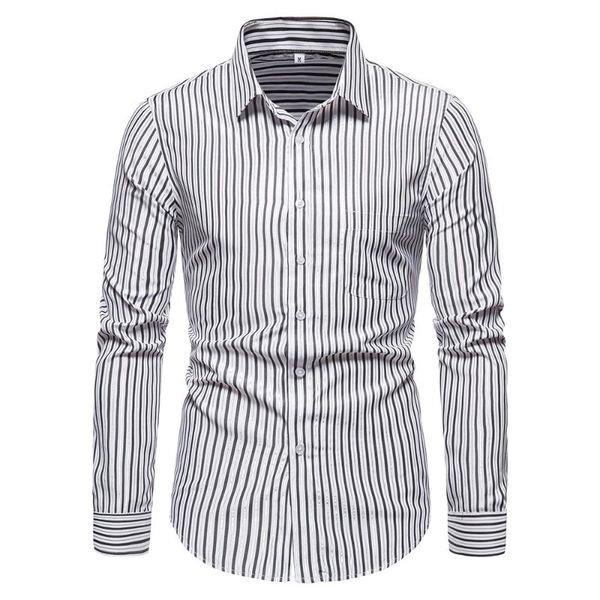men's dress shirts casual men shirt spring summer cotton long sleeve striped slim fit stand collar camisa, White;black
men's dress shirts casual men shirt spring summer cotton long sleeve striped slim fit stand collar camisa, White;black
