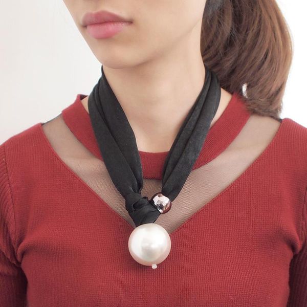 pendant necklaces large imitation pearl for women adjustable flannel fashion statement choker jewelry, Silver
pendant necklaces large imitation pearl for women adjustable flannel fashion statement choker jewelry, Silver