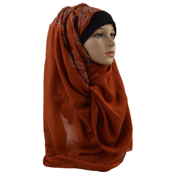 women cotton solid color muslim head scarf rhinestone rhinesshawls and wraps bandana female foulard ladies hijab stores, Blue;gray
women cotton solid color muslim head scarf rhinestone rhinesshawls and wraps bandana female foulard ladies hijab stores, Blue;gray