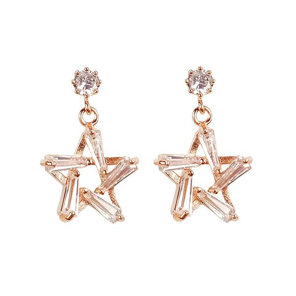 korean temperament simple personality new five-pointed star zircon earrings exquisite earrings versatile female earrings wholesale jewelry, Golden
korean temperament simple personality new five-pointed star zircon earrings exquisite earrings versatile female earrings wholesale jewelry, Golden
