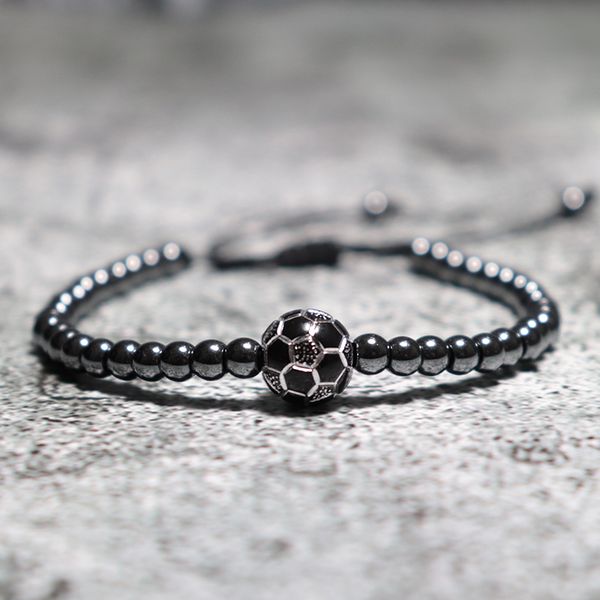 charm bracelets noter creative football bracelet men boy black hematite stone adjustable braided thread braslet gift for fans pulsera, Golden;silver
charm bracelets noter creative football bracelet men boy black hematite stone adjustable braided thread braslet gift for fans pulsera, Golden;silver