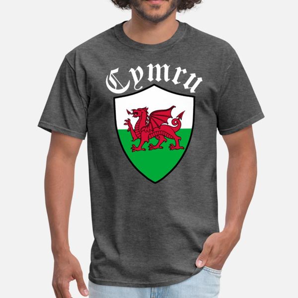 coat of arms wales flag t shirt men designer short sleeve o-neck gents anti-wrinkle comical spring autumn novelty shirt
