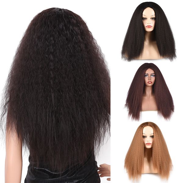 long straight wigs black kinky straight synthetic wigs for women natural handline middle part wig
long straight wigs black kinky straight synthetic wigs for women natural handline middle part wig