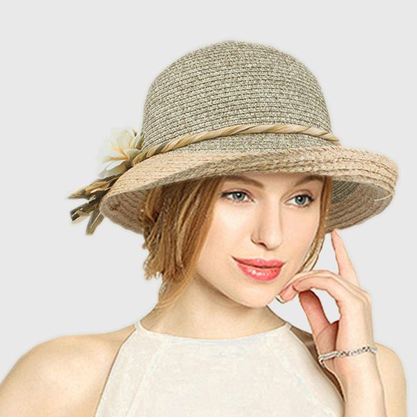 women raffia straw cap summer big flower soft sister straw hat ladies big brim small fresh rural literary sun hat wild beach, Blue;gray
women raffia straw cap summer big flower soft sister straw hat ladies big brim small fresh rural literary sun hat wild beach, Blue;gray