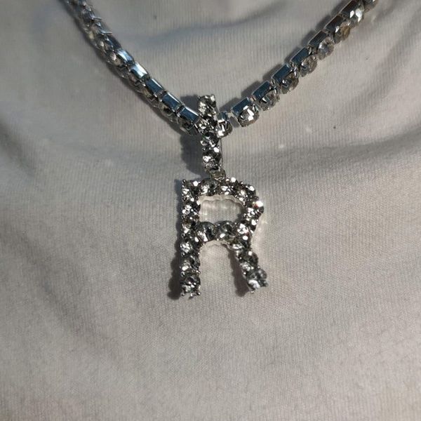 rhinestone initial letter necklaces for women men iced out zircon alphabet pendant necklace hip hop chain punk jewelry collares, Silver
rhinestone initial letter necklaces for women men iced out zircon alphabet pendant necklace hip hop chain punk jewelry collares, Silver
