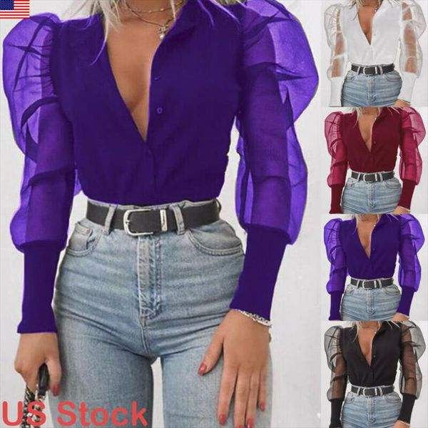 женщины блузы 2020 элегантный твердая see through рубашка sheer сетки блуза puff с длинным рукавом майка женские блузки и топы рубашки, White
женщины блузы 2020 элегантный твердая see through рубашка sheer сетки блуза puff с длинным рукавом майка женские блузки и топы рубашки, White