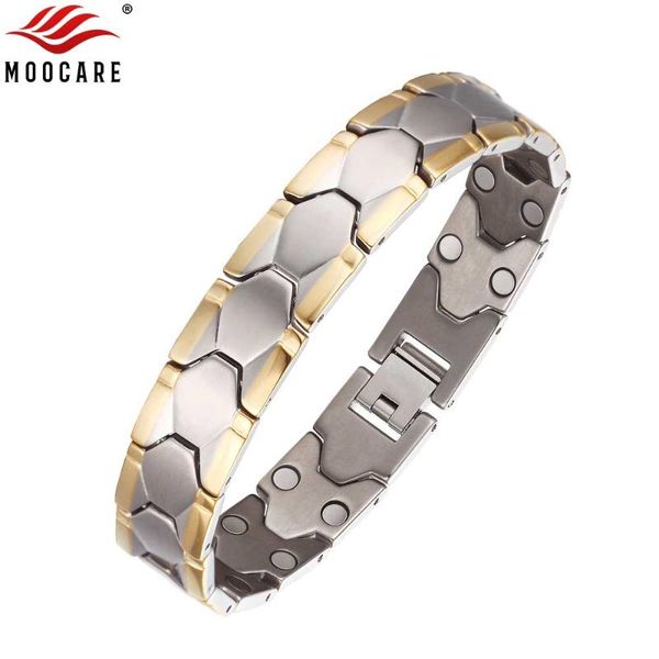 moocare magnetic bracelet health men titanium hexagon pattern plated rose gold black hand wrist chain jewelry accessories
moocare magnetic bracelet health men titanium hexagon pattern plated rose gold black hand wrist chain jewelry accessories