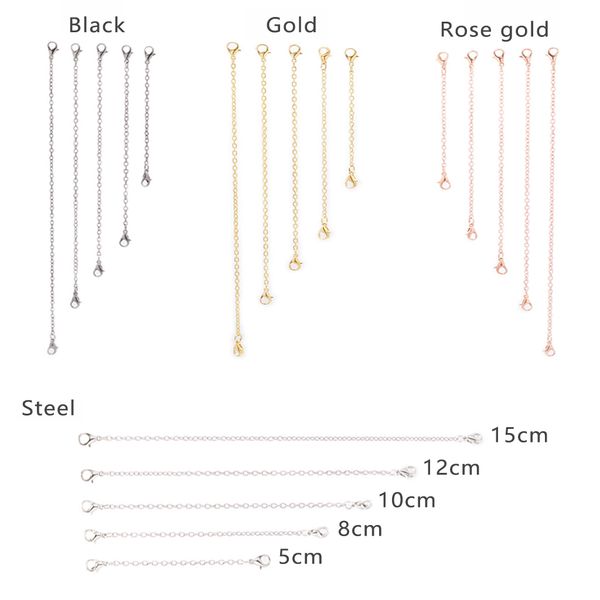 10 packs two-headed lobster clasp necklace tail chain bracelet extension chain metal extended extensiontail chains for diy jewelry makingkin, Silver
10 packs two-headed lobster clasp necklace tail chain bracelet extension chain metal extended extensiontail chains for diy jewelry makingkin, Silver