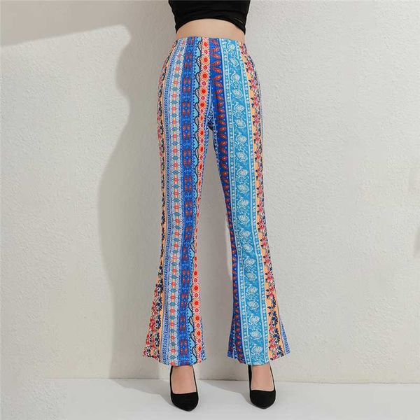 fashion vintage trousers printing elegant boho women trousers high waist retro slim fit wide leg skinny ladies pants, Black;white 
fashion vintage trousers printing elegant boho women trousers high waist retro slim fit wide leg skinny ladies pants, Black;white
