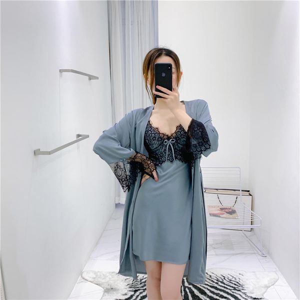 women's sleepwear women pajamas 2 pieces satin pijama silk home wear clothing embroidery sleep lounge pyjama with chest pads, Black;red
women's sleepwear women pajamas 2 pieces satin pijama silk home wear clothing embroidery sleep lounge pyjama with chest pads, Black;red