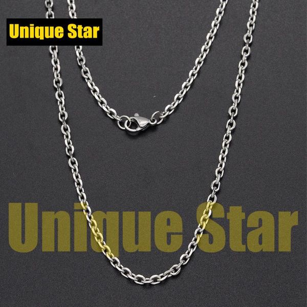 unique star 3mm 100% stainless steel basic cross link chain necklace wholesale diy jewelry making basic chains, Silver
unique star 3mm 100% stainless steel basic cross link chain necklace wholesale diy jewelry making basic chains, Silver