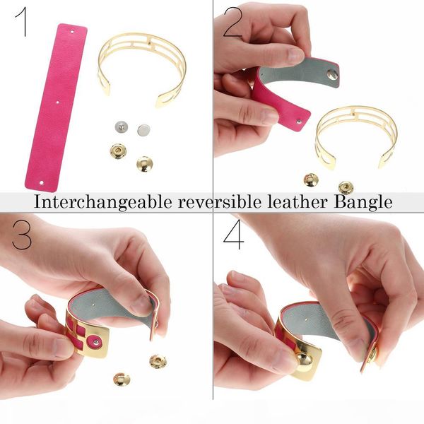 cremo charm fashion cuff bangle bijoux femme 40mm stainless steel bracelets gold interchangeable reversible leather band jewelry, Black
cremo charm fashion cuff bangle bijoux femme 40mm stainless steel bracelets gold interchangeable reversible leather band jewelry, Black