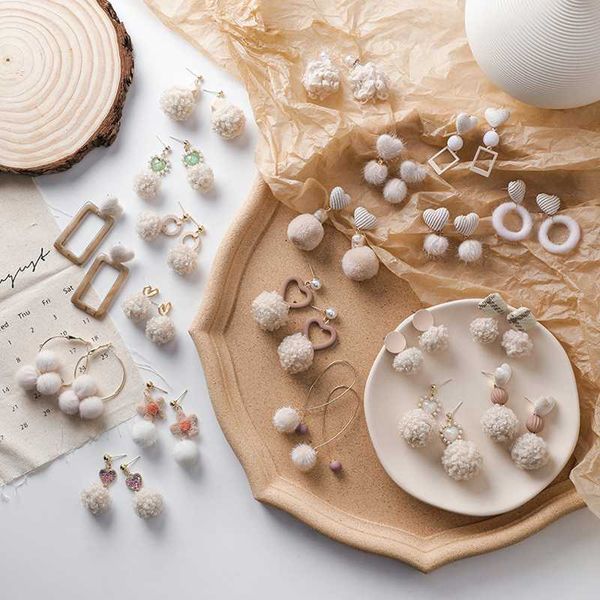 dangle & chandelier vintage beige autumn winter hairball earring for women 2021 cute heart square earrings lovely fashion female korean jewe, Silver
dangle & chandelier vintage beige autumn winter hairball earring for women 2021 cute heart square earrings lovely fashion female korean jewe, Silver