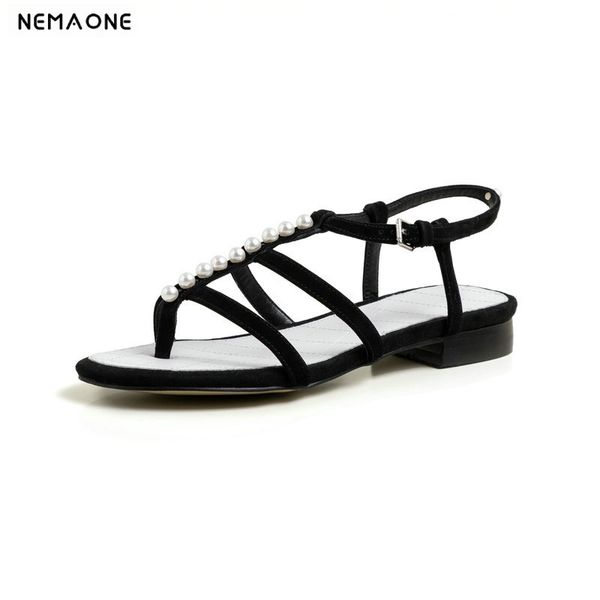 2020 new women fashion elegant round toe sandals genuine leather buckle square heel women shoes ladies summer casual party shoes, Black
2020 new women fashion elegant round toe sandals genuine leather buckle square heel women shoes ladies summer casual party shoes, Black
