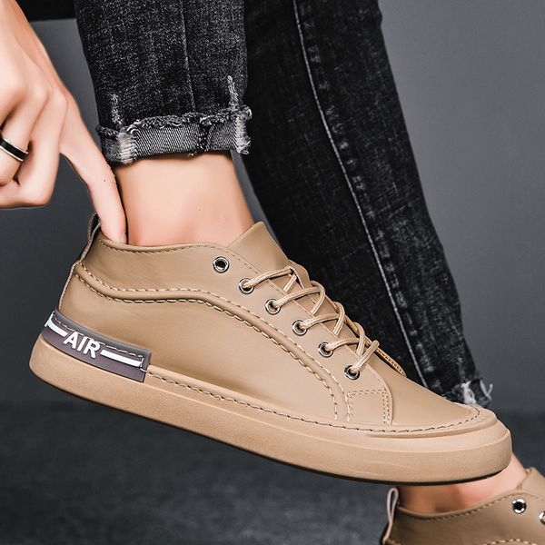 fashion men's leather shoes trend street casual shoes comfortable lace-up flats luxury men sneakers zapatillas hombre, Black
fashion men's leather shoes trend street casual shoes comfortable lace-up flats luxury men sneakers zapatillas hombre, Black