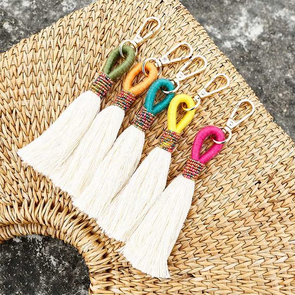 new fashion tassel key chain bohemian macrame handmade keychain for women weave bag charm key ring jewelry gifts accessories, Silver
new fashion tassel key chain bohemian macrame handmade keychain for women weave bag charm key ring jewelry gifts accessories, Silver
