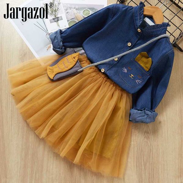 clothing sets 2021 winter autumn girls clothes set jeans color blouse shirt+ mesh skirt 2pcs kids children, White
clothing sets 2021 winter autumn girls clothes set jeans color blouse shirt+ mesh skirt 2pcs kids children, White