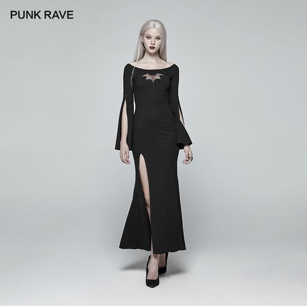 punkrave women's gothic bat code long sleeve dresses split hem stretch knitted stage performance dress, Black;gray
punkrave women's gothic bat code long sleeve dresses split hem stretch knitted stage performance dress, Black;gray