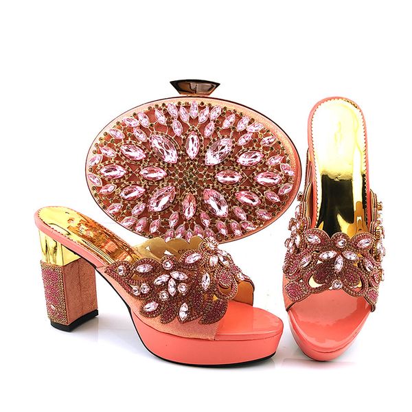 good sale peach women shoes and bag set with big crystal style african pumps match handbag for dress cp6002,heel .5cm, Black
good sale peach women shoes and bag set with big crystal style african pumps match handbag for dress cp6002,heel .5cm, Black