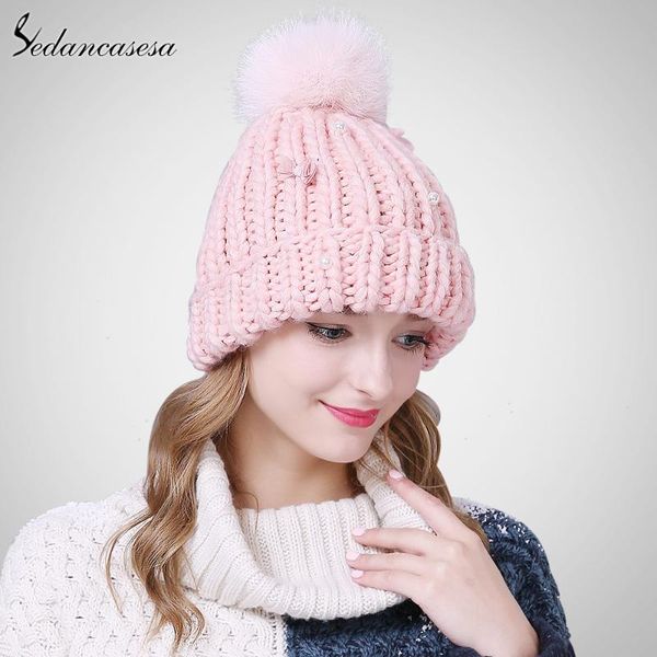 sedancasesa skullies & beanies for women warm solid color lady girls winter knitted wool gorro feminino inverno pompom design, Blue;gray
sedancasesa skullies & beanies for women warm solid color lady girls winter knitted wool gorro feminino inverno pompom design, Blue;gray
