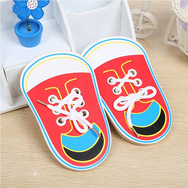 educational wooden toys for children early learning teaching lacing shoes kids tie shoelaces games 1pcs
educational wooden toys for children early learning teaching lacing shoes kids tie shoelaces games 1pcs