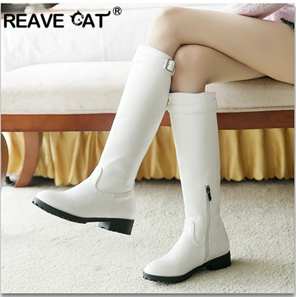 reave cat knee high boots for women ridding buckle round toe square heel solid zipper boots big size 34-42 white black
reave cat knee high boots for women ridding buckle round toe square heel solid zipper boots big size 34-42 white black
