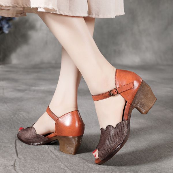 yourseason female genuine leather retro women shoes 2020 new sewing casual ladies summer buckle strap sandals mixed colors, Black 
yourseason female genuine leather retro women shoes 2020 new sewing casual ladies summer buckle strap sandals mixed colors, Black