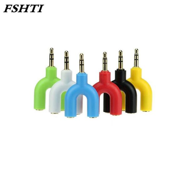 200pcs/lot earphone splitter 3.5mm audio converter 1 male to 2 female u shape stereo 2 way headphone adapters converter
200pcs/lot earphone splitter 3.5mm audio converter 1 male to 2 female u shape stereo 2 way headphone adapters converter