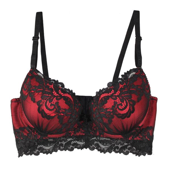 miaoersidai women's bra padded lace deep v cup bra for lady's push up lingerie underwear 32-40 c-d-dd, Red;black
miaoersidai women's bra padded lace deep v cup bra for lady's push up lingerie underwear 32-40 c-d-dd, Red;black