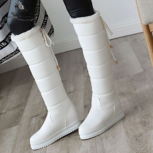 boots sgesvier 2021 winter keep warm fashion snow solid lace up platform knee high large size 34-43 black white
boots sgesvier 2021 winter keep warm fashion snow solid lace up platform knee high large size 34-43 black white