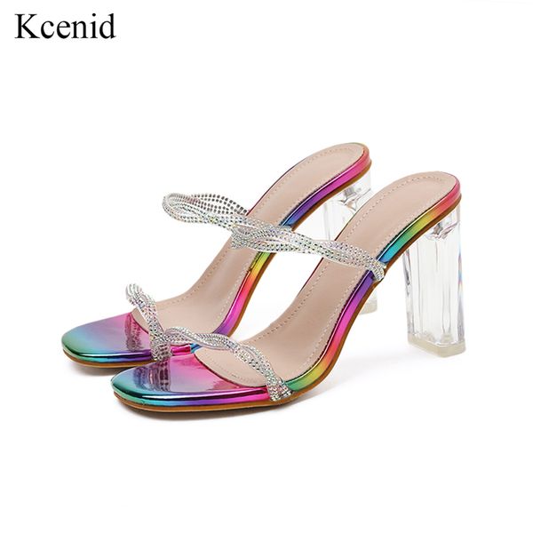 kcenid rhinestone slippers women open toe high heels women transparent heel crystal sandals slippers rainbow party dress shoes, Black
kcenid rhinestone slippers women open toe high heels women transparent heel crystal sandals slippers rainbow party dress shoes, Black