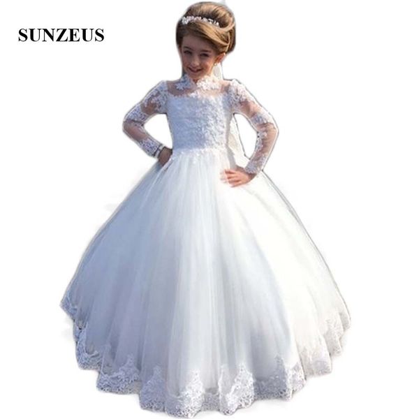 girl's dresses high neck long sleeve wedding for little kids lace appliques ball gown flower girls elegant vestido daminha sf25, Red;yellow
girl's dresses high neck long sleeve wedding for little kids lace appliques ball gown flower girls elegant vestido daminha sf25, Red;yellow